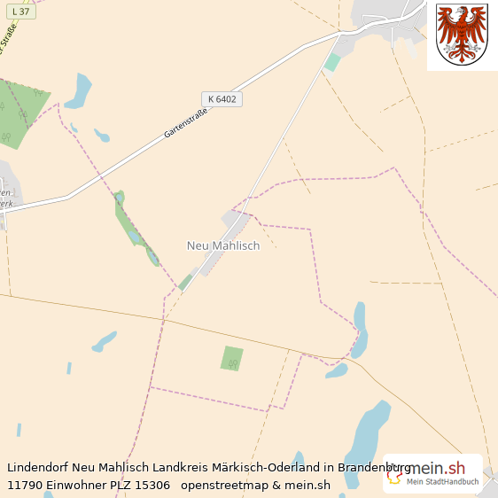 Lindendorf Neu Mahlisch  Lageplan